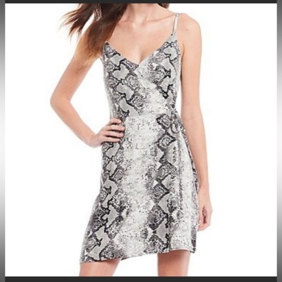 Sanctuary Snakeprint, wrap dress, size large. - Picture 1 of 12